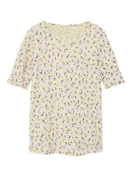 NAME IT Blomster T-shirt Helulla Double Cream